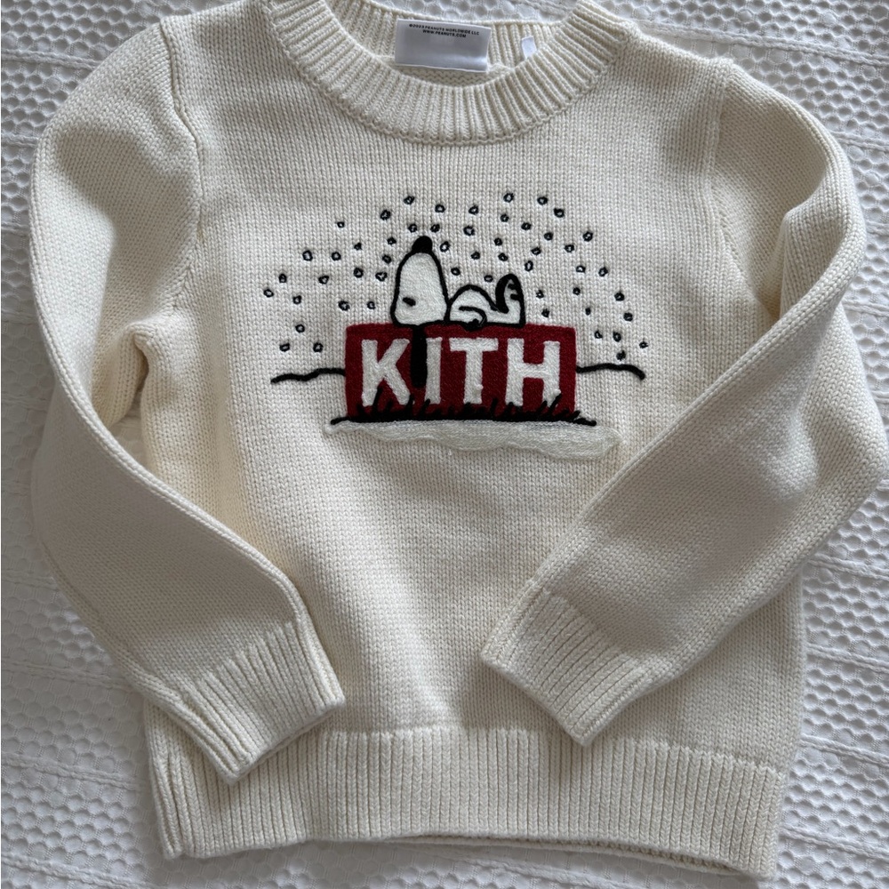 Kith Cream Knit Sweater Peanuts 4T